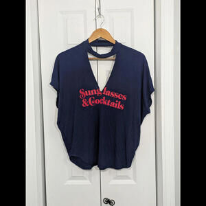 Express NWT Women's Size Small Blue Shirt Top Beach